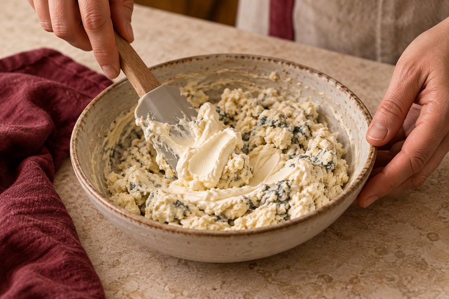 Incorporar mascarpone para ajustar la cremosidad